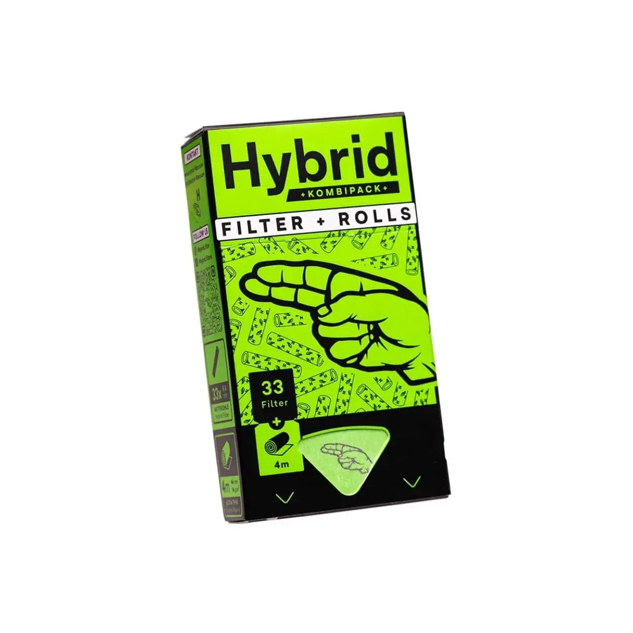 Hybrid Supreme Filters Kombipack 33 Aktivkohlefilterfilter + 4m Paper Rolls
