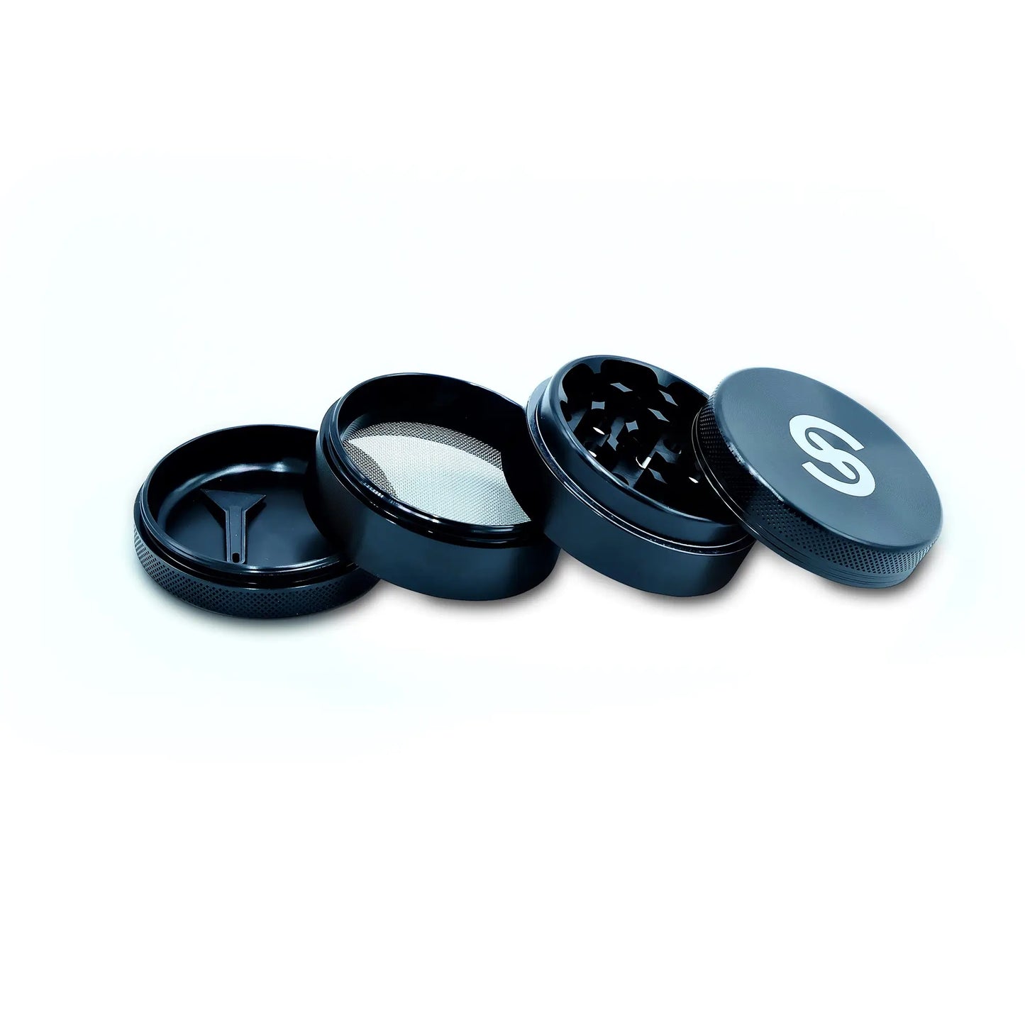 ShinyGreen Metal Grinder | ⌀ 5.5cm | 4-pieces | incl. pollen pusher