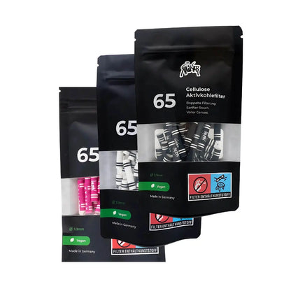 Kailar Aktivkohlefilter Cellulose Slim Mixed | ∅6mm | 65er Packung