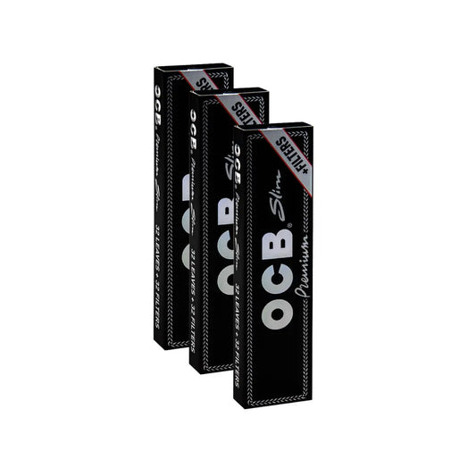 3er | OCB Premium KSS Papers + Filter Tips Box á 32 Hefte