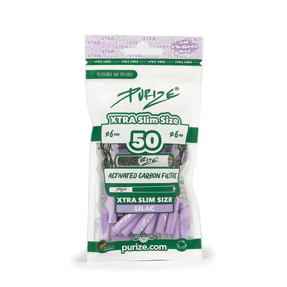 PURIZE Aktivkohlefilter | XTRA Slim | ø 5,9mm | 50er Packung