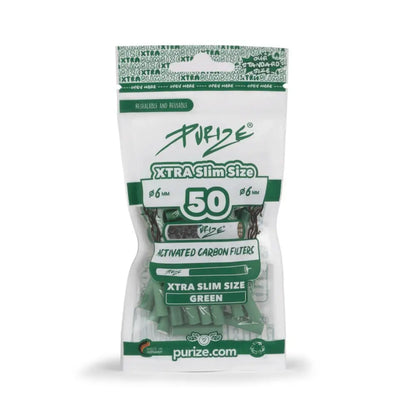 PURIZE Aktivkohlefilter | XTRA Slim | ø 5,9mm | 50er Packung