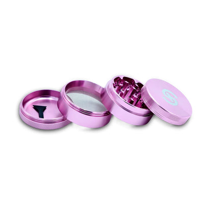ShinyGreen Metal Grinder | ⌀ 5.5cm | 4-pieces | incl. pollen pusher